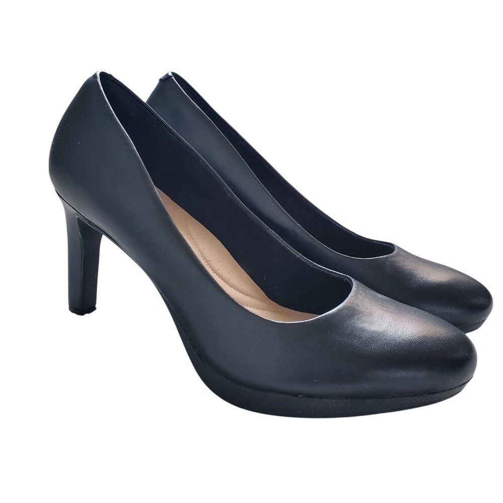 Clarks Ambyr Joy Black Heel Shoes Women's US Size 9